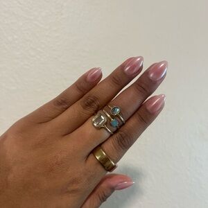 Gold Gemstone Ring Bundle - Sterling silver